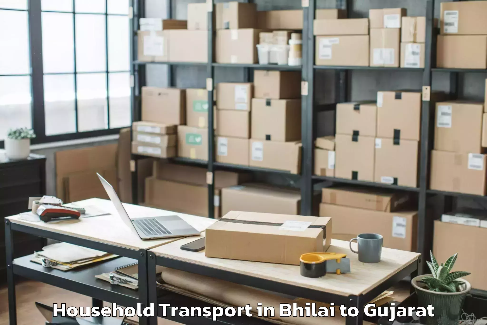 Bhilai to Harij Household Transport Booking